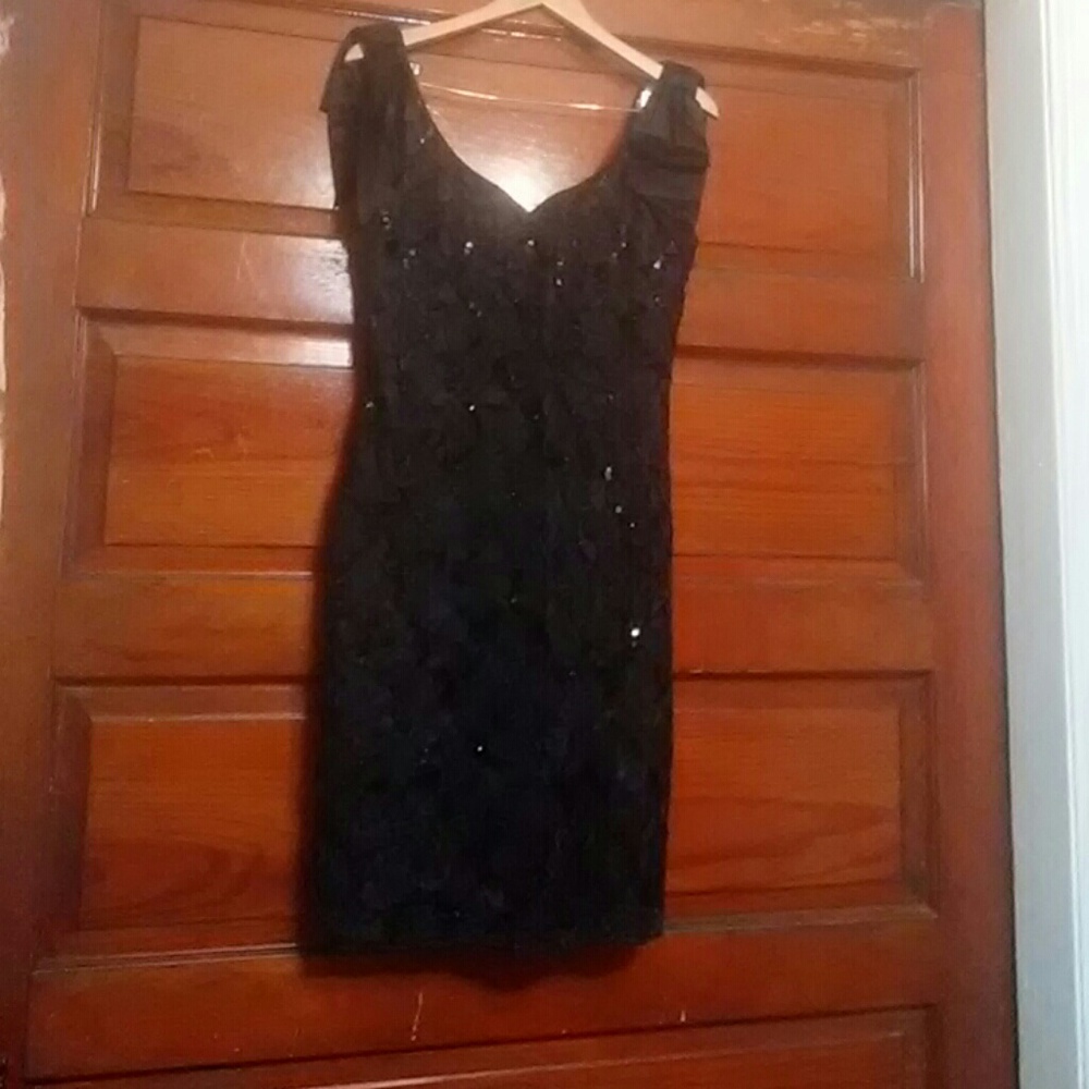 Black sequin dress